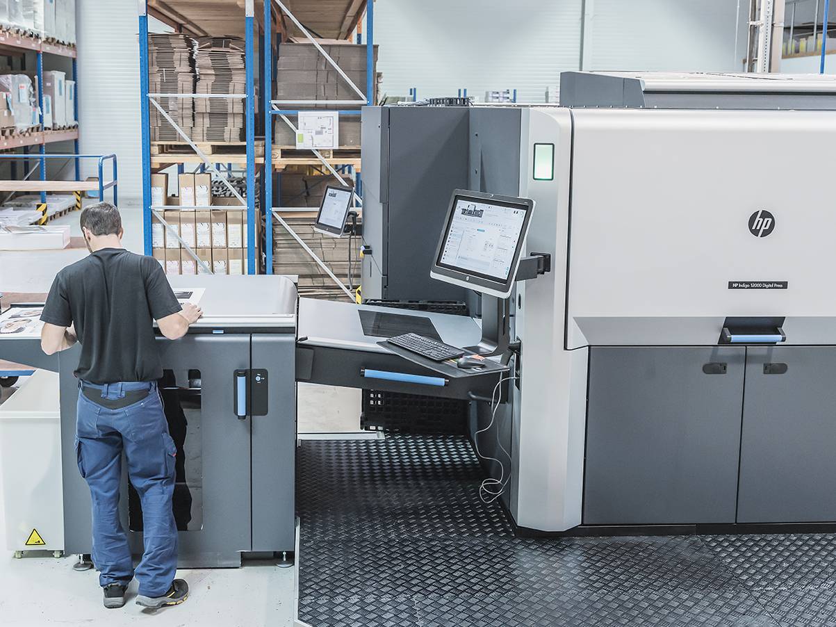Die HP Indigo HD Digital Press in unserer Produktion in Waldkirch